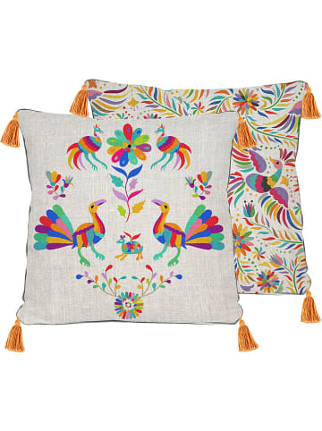 Madre Selva Poszewka "Ave Otomi" w kolorze kremowym ze wzorem na poduszkę - 45 x 45 cm