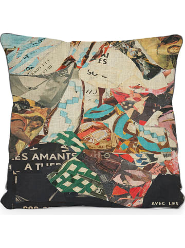 Madre Selva Kissenhülle "Frida Collage" in Beige/ Bunt - (L)45 x (B)45 cm