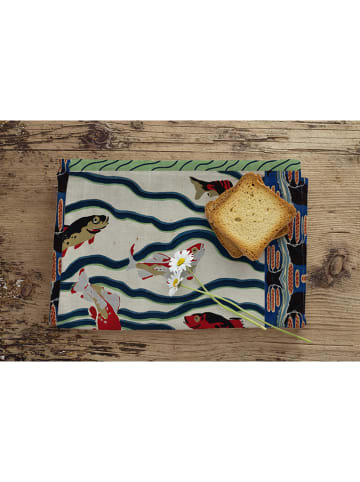 Madre Selva Theedoek "Fishes" meerkleurig - (L)70 x (B)50 cm