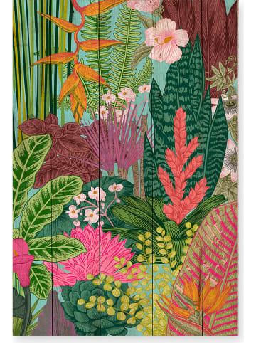 Madre Selva Druk "Nanda" na drewnie - 40 x 60 cm