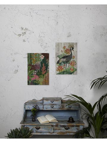 Madre Selva Druk "Nanda" na drewnie - 40 x 60 cm