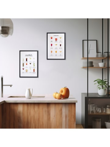 Madre Selva Gerahmter Kunstdruck "Champagne" - (B)30 x (H)40 cm