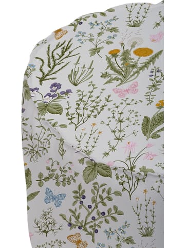 Madre Selva Poef "Botanical" groen/meerkleurig - (H)55 x Ø 45 cm