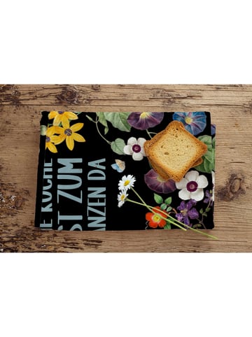 Madre Selva Geschirrtuch "Tanzen" in Schwarz/ Bunt - (L)70 x (B)50 cm