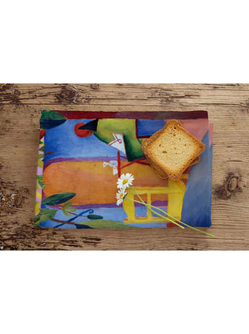 Madre Selva Theedoek "August macke turkish" meerkleurig - (L)70 x (B)50 cm