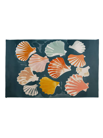 Madre Selva Laagpolig tapijt "Isla" donkerblauw/meerkleurig - (L)90 x (B)140 cm