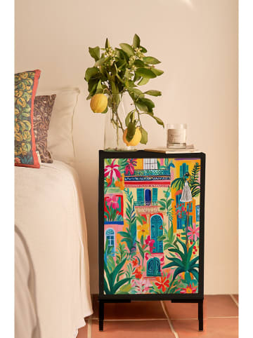 Madre Selva Nachtkastje "Paradise" oranje/geel/groen - (B)40 x (H)67 x (D)30 cm