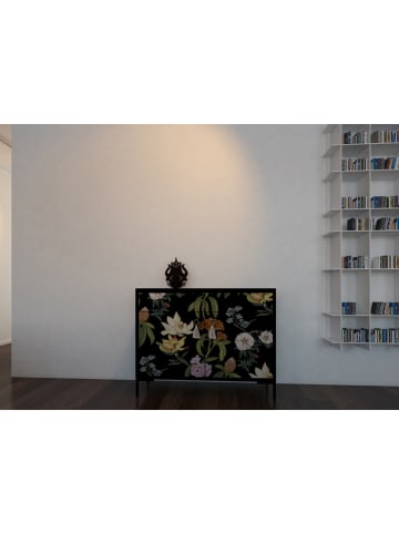 Madre Selva Sideboard zwart/meerkleurig - (B)90 x (H)84 x (D)45 cm