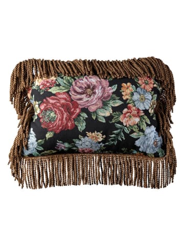 Madre Selva Kussen "Isabella" zwart/paars - (L)50 x (B)35 cm