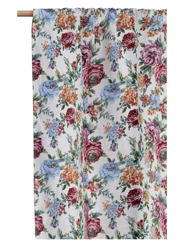 Madre Selva Zasłona "Rosalia" w kolorze kremowo-jasnoróżowo-błękitnym - 300 x 140 cm