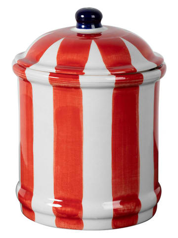 Madre Selva Vorratsbehälter "Bonnie" in Rot/ Weiß - (H)20 cm x Ø 15 cm