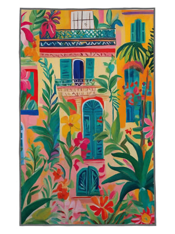 Madre Selva Ręcznik plażowy w kolorze pomarańczowo-żółto-zielonym - 140 x 75 cm