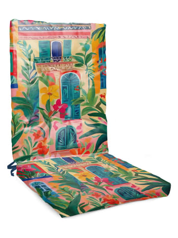 Madre Selva Sitzauflage "Paradise" in Orange/ Gelb/ Grün - (L)105 x (B)45 cm