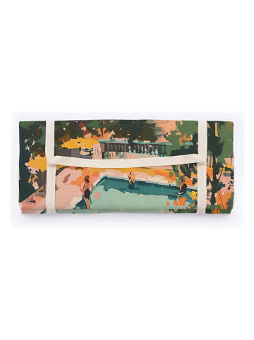 Madre Selva Koc piknikowy "Pool" w kolorze błękitno-zielonym - 170 x 140 cm