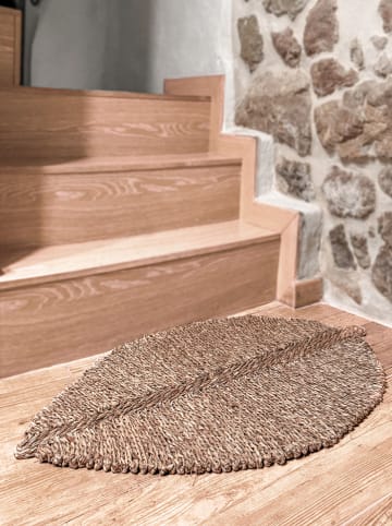 Madre Selva Deurmat "Leave" lichtbruin - (L)53 x (B)80 cm