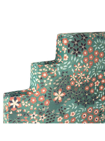 Madre Selva Kopfteil "Sunshine Petals" in Grün/ Rot - (B)150 x (H)121 cm