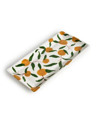 Madre Selva Talerz w kolorze żółto-zielonym do serwowania - 31 x 15 cm