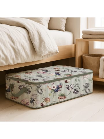 Madre Selva Aufbewahrungsbox "Champetres" in Grün/ Lila - (L)60 x (B)45 cm