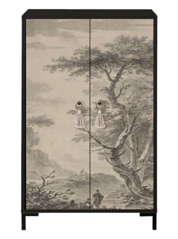 Madre Selva Ladekast "Walter" beige/grijs - (B)75 x (H)122,5 x (D)40 cm