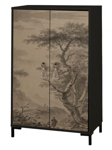 Madre Selva Komoda "Walter" w kolorze beżowo-szarym - 75 x 122,5 x 40 cm