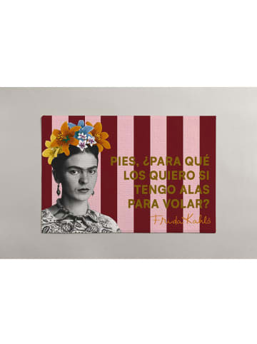 Madre Selva Dywanik łazienkowy w kolorze czerwono-jasnoróżowym - 40 x 60 cm