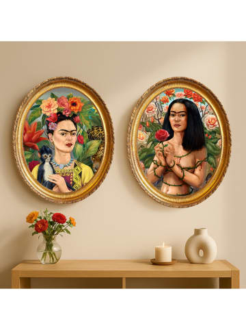 Madre Selva Gerahmter Kunstdruck "Little Monkey" in Bunt - (B)40 x (H)50 cm