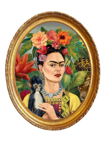 Madre Selva Druck artystyczny "Little Monkey" ze wzorem w ramce - 40 x 50 cm