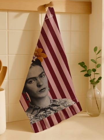 Madre Selva Ściereczka "Frida" w kolorze różowym do naczyń - 75 x 50 cm