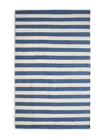 Madre Selva Teppich in Blau/ Weiß - (L)170 x (B)120 cm