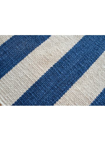 Madre Selva Teppich in Blau/ Weiß - (L)170 x (B)120 cm