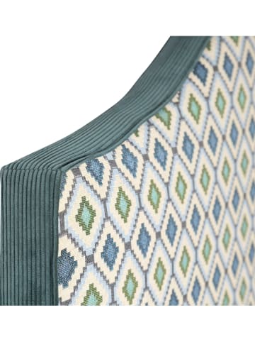 Madre Selva Bett-Kopfteil "Suzanne" in Grün/ Blau - (B)150 cm