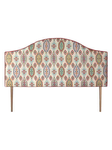 Madre Selva Zagłówek łóżka "Litz" w kolorze kremowo-czerwono-błękitnym - 150 x 110 cm