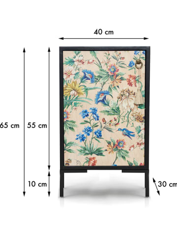 Madre Selva Nachtkastje "William" meerkleurig - (B)40 x (H)55 x (D)30 cm