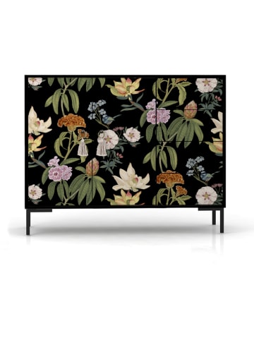 Madre Selva Sideboard "Wilma" in Bunt/ Schwarz - (B)113 x (H)75 x (T)45 cm