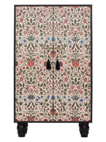 Madre Selva Kast "Williams Garden" crème/groen - (B)75 x (H)127 x (D)45 cm