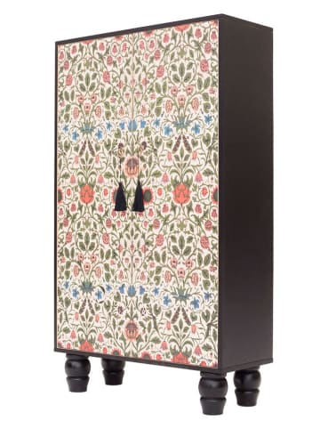 Madre Selva Schrank "Williams Garden" in Creme/ Grün - (B)75 x (H)127 x (T)45 cm