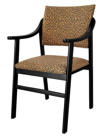 Madre Selva Stoel "Etienne" geel/lichtbruin - (B)52 x (H)84 x (D)43 cm