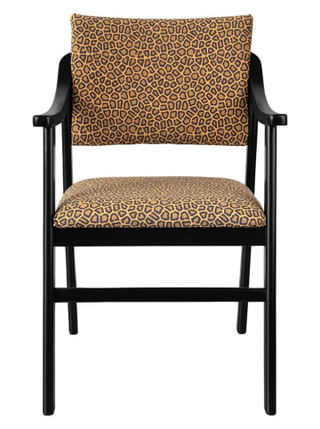 Madre Selva Stoel "Etienne" geel/lichtbruin - (B)52 x (H)84 x (D)43 cm