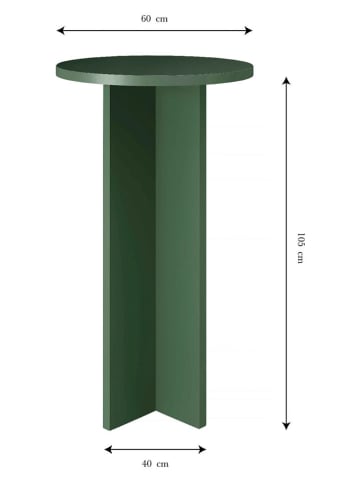 Madre Selva Couchtisch ''ChinChin'' in Grün - (H)105 x Ø 60 cm