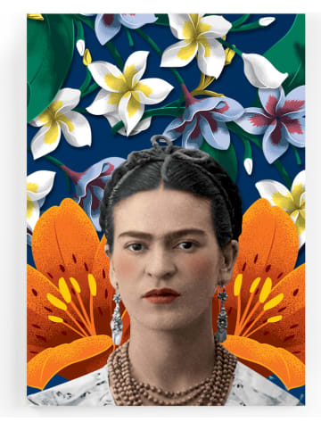 Madre Selva Leinwanddruck "Orange Flowers" - (B)80 x (H)120 cm