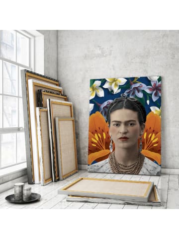 Madre Selva Leinwanddruck "Orange Flowers" - (B)80 x (H)120 cm