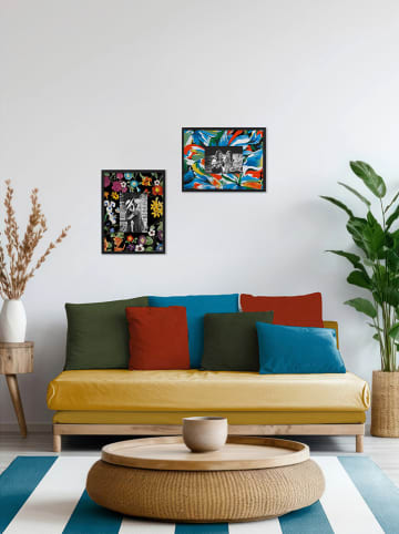 Madre Selva Ramka "Bunch" w kolorze czarnym ze wzorem na zdjęcia - 40 x 30 x 40 cm