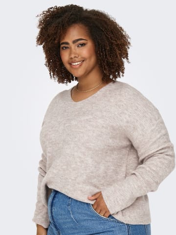 ONLY Carmakoma Trui lichtroze/crème