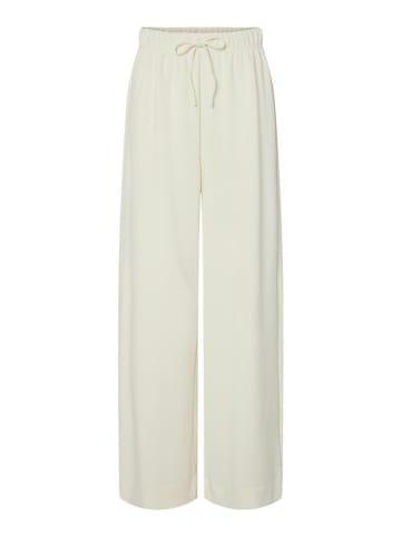 YAS Spodnie w kolorze kremowym