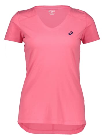 asics Laufshirt in Pink