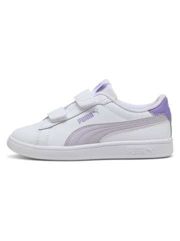 Puma Leder-Sneakers "Puma Smash 3.0 L" in Weiß/ Lila