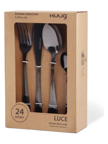 Vialli Design 24-delige bestekset zwart