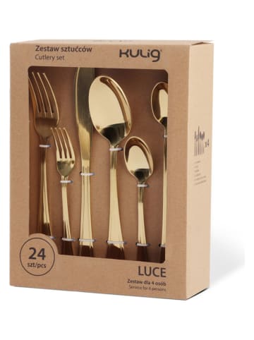 Vialli Design 24tlg. Besteck-Set in Gold