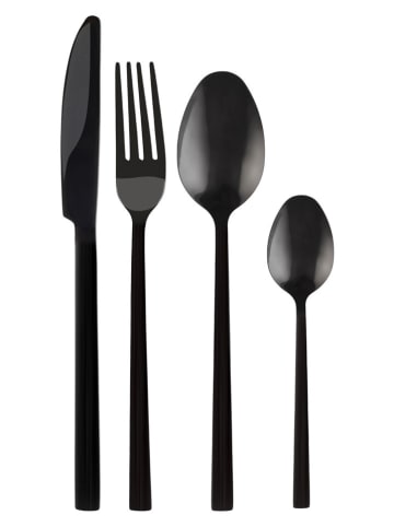 Vialli Design 24tlg. Besteck-Set in Schwarz