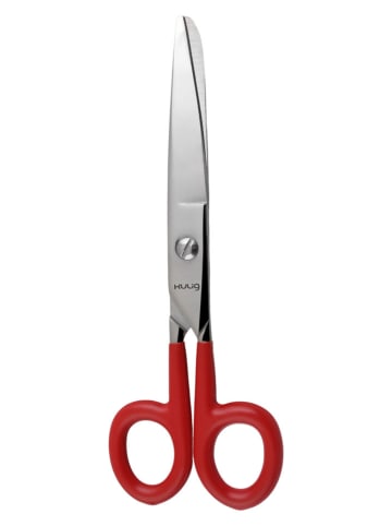 Vialli Design Nożyczki kuchenne w kolorze srebrno-czerwonym - wys. 15,5 cm